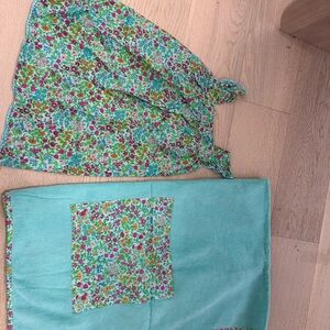 Floral Print Dress with Matching Blanket